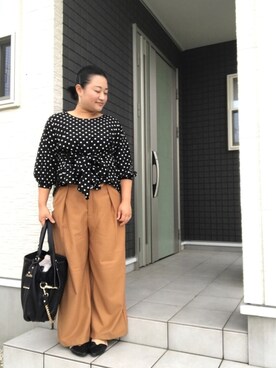 「アイテム（ピアス（両耳用））」を使った、☁︎•ꇵ͒•`s☺︎+sa*॰¨̮さん（レディース・153cm・30代）の秋コーディネート
