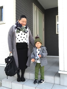 「アイテム（ピアス（両耳用））」を使った、☁︎•ꇵ͒•`s☺︎+sa*॰¨̮さん（レディース・153cm・30代）の冬コーディネート