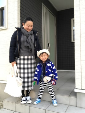 「アイテム（ピアス（両耳用））」を使った、☁︎•ꇵ͒•`s☺︎+sa*॰¨̮さん（レディース・153cm・30代）の冬コーディネート