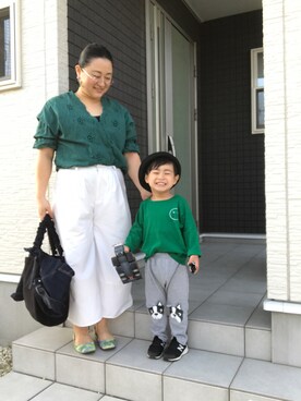 「アイテム（ピアス（両耳用））」を使った、☁︎•ꇵ͒•`s☺︎+sa*॰¨̮さん（レディース・153cm・30代）の春コーディネート