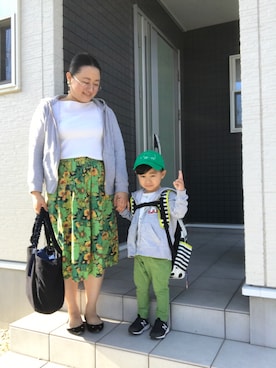 「アイテム（ピアス（両耳用））」を使った、☁︎•ꇵ͒•`s☺︎+sa*॰¨̮さん（レディース・153cm・30代）の春コーディネート