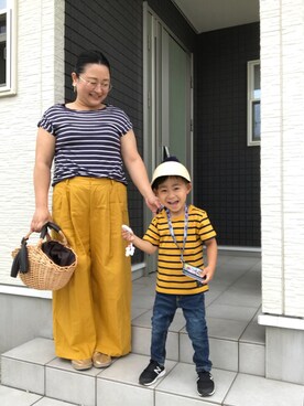「アイテム（ピアス（両耳用））」を使った、☁︎•ꇵ͒•`s☺︎+sa*॰¨̮さん（レディース・153cm・30代）の春コーディネート