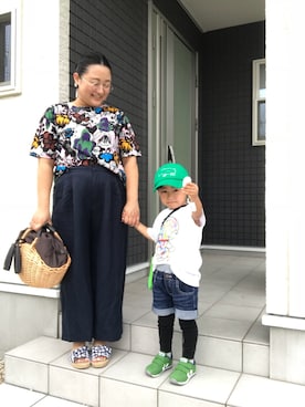 「アイテム（ピアス（両耳用））」を使った、☁︎•ꇵ͒•`s☺︎+sa*॰¨̮さん（レディース・153cm・30代）の夏コーディネート