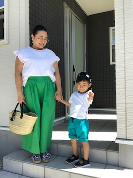 「アイテム（ピアス（両耳用））」を使った、☁︎•ꇵ͒•`s☺︎+sa*॰¨̮さん（レディース・153cm・30代）の夏コーディネート