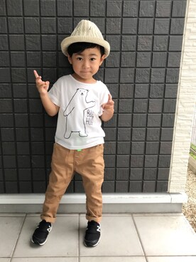 ☁︎•ꇵ͒•`s☺︎+sa*॰¨̮さん(キッズ・90cm)の夏コーディネート