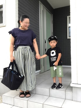「アイテム（ピアス（両耳用））」を使った、☁︎•ꇵ͒•`s☺︎+sa*॰¨̮さん（レディース・153cm・30代）の夏コーディネート
