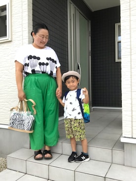 「アイテム（ピアス（両耳用））」を使った、☁︎•ꇵ͒•`s☺︎+sa*॰¨̮さん（レディース・153cm・30代）の夏コーディネート
