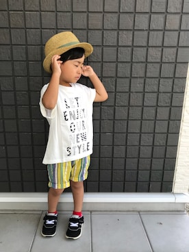 ☁︎•ꇵ͒•`s☺︎+sa*॰¨̮さん(キッズ・90cm)の夏コーディネート