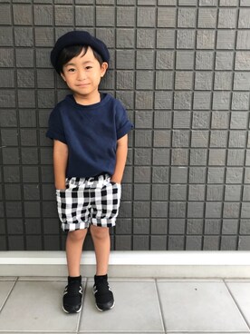 ☁︎•ꇵ͒•`s☺︎+sa*॰¨̮さん（キッズ・90cm）の夏コーディネート