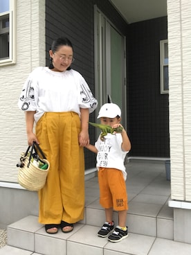 「アイテム（ピアス（両耳用））」を使った、☁︎•ꇵ͒•`s☺︎+sa*॰¨̮さん（レディース・153cm・30代）の夏コーディネート