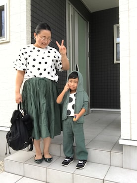 「REAL CUBE（リアルキューブ）のアイテム（バッグ）」を使った、☁︎•ꇵ͒•`s☺︎+sa*॰¨̮さん（レディース・153cm）の秋コーディネート