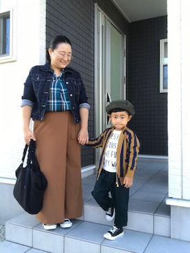 「アイテム（ピアス（両耳用））」を使った、☁︎•ꇵ͒•`s☺︎+sa*॰¨̮さん（レディース・153cm・30代）の秋コーディネート