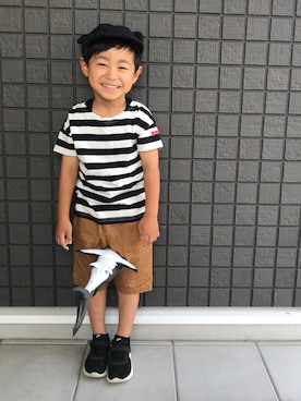 ☁︎•ꇵ͒•`s☺︎+sa*॰¨̮さん（キッズ・92cm）の夏コーディネート