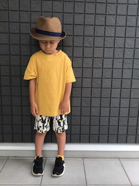 ☁︎•ꇵ͒•`s☺︎+sa*॰¨̮さん（キッズ・100cm）の夏コーディネート