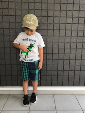 ☁︎•ꇵ͒•`s☺︎+sa*॰¨̮さん(キッズ・100cm)の夏コーディネート