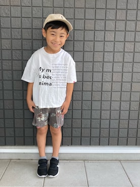 ☁︎•ꇵ͒•`s☺︎+sa*॰¨̮さん（キッズ・110cm）の夏コーディネート