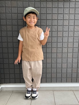 「Futier land（フューティアランド）のアイテム」を使った、☁︎•ꇵ͒•`s☺︎+sa*॰¨̮さん（キッズ・110cm）の秋コーディネート