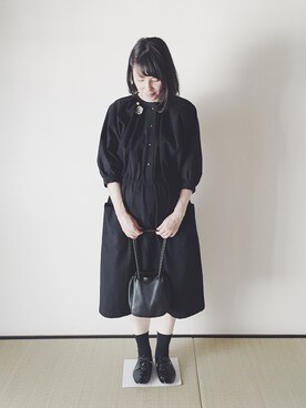 Lin Francais D Antan ランフランセダンタン のワンピース ブラック系 を使った人気ファッションコーディネート 季節 3月 5月 Wear