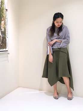 「ボートネック」｜uca.さん（レディース・163cm）の春コーディネート