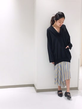 「シフォンスカート」｜uca.さん（レディース・163cm）の春コーディネート