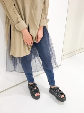 「チュール」｜uca.さん（レディース・163cm）の春コーディネート