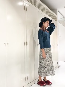 「ファーサンダル」｜uca.さん（レディース・163cm）の秋コーディネート