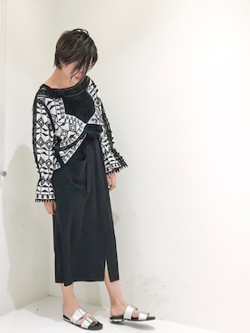 「OSMOSIS（オズモーシス）のアイテム」を使った、uca.さん（レディース・163cm）の春コーディネート