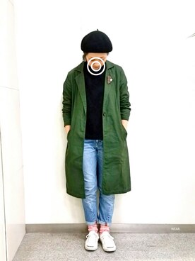 「ジャックパーセル」｜「アイテム（ハンチング/ベレー帽）」を使った、siii.Hさん（レディース・156cm）の冬コーディネート