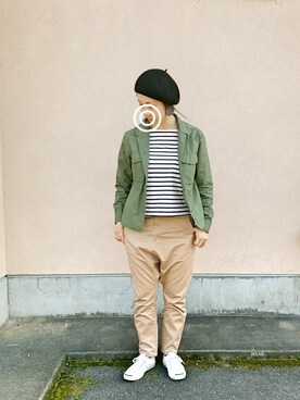 「ジャックパーセル」｜「アイテム（ハンチング/ベレー帽）」を使った、siii.Hさん（レディース・156cm）の春コーディネート