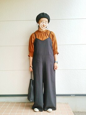 「LEPSIM（レプシィム）のアイテム（つなぎ/オールインワン）」を使った、siii.Hさん（レディース・156cm）の春コーディネート