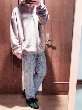 「アイテム（その他トップス、ブラウン系）」を使った、もとっきーさん（メンズ・175cm）の秋コーディネート