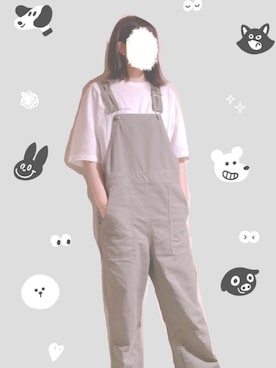 「kutir（クティール）のアイテム（オールインワン・サロペット）」を使った、はつこさん（レディース・161cm）の夏コーディネート