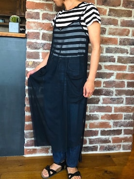 「日常」｜「アイテム（ワンピース/ドレス）」を使った、NAKAYANさん（レディース・154cm）の春コーディネート