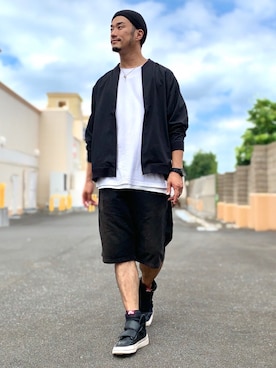 「アイテム（ブルゾン）」を使った、Daiki.Hさん（メンズ・183cm・40代）の夏コーディネート