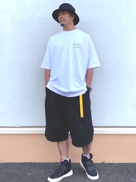 「BEN DAVIS（ベンデイビス）のアイテム（Tシャツ/カットソー）」を使った、Daiki.Hさん（メンズ・183cm）の夏コーディネート