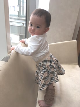 「9ヶ月」｜「アイテム（その他）」を使った、yuyuさん（キッズ・70cm）の冬コーディネート