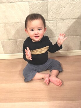 「PATACHOU（パタシュー）のアイテム」を使った、yuyuさん（キッズ・70cm）の冬コーディネート