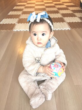 「PATACHOU（パタシュー）のアイテム」を使った、yuyuさん（キッズ・70cm）の冬コーディネート