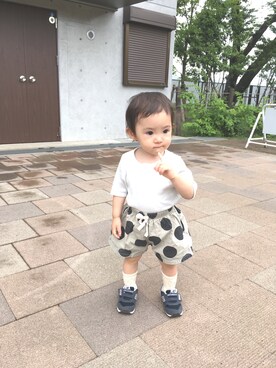 「PATACHOU（パタシュー）のアイテム」を使った、yuyuさん（キッズ・70cm）の夏コーディネート