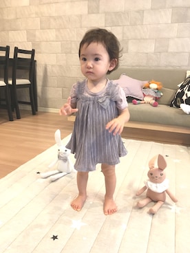 「1歳3ヶ月」｜「アイテム（チュニック）」を使った、yuyuさん（キッズ・70cm）の夏コーディネート