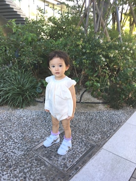 「1歳5ヶ月」｜「アイテム（チュニック）」を使った、yuyuさん（キッズ・70cm）の夏コーディネート
