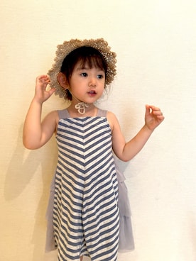「アイテム（ワンピース/ドレス）」を使った、yuyuさん（キッズ・90cm）の夏コーディネート