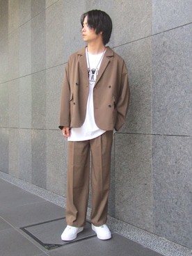 Tシャツ カットソーを使った 甘め のメンズ人気ファッションコーディネート Wear