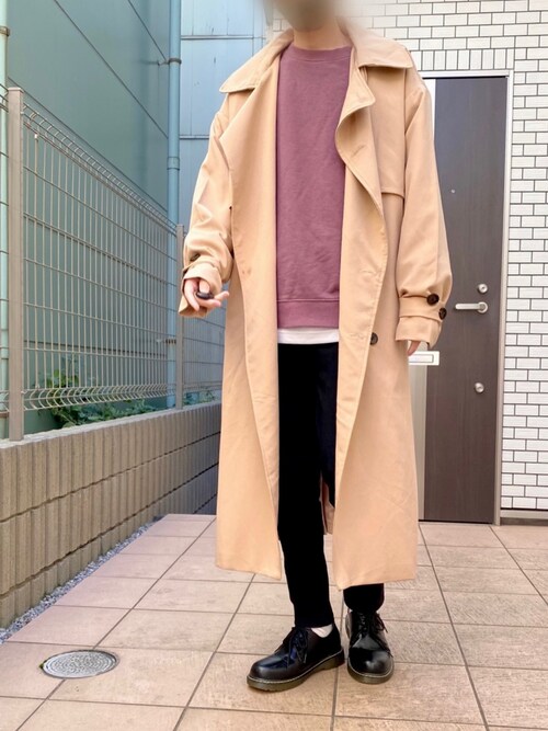 Dholic ディーホリック のトレンチコートを使ったメンズ人気ファッションコーディネート Sciaky