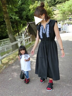 「JOURNAL STANDARD（ジャーナルスタンダード）のアイテム（ワンピース）」を使った、しづくさん（キッズ・90cm）の夏コーディネート