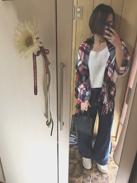 「ママカジュアル」｜「アイテム（財布/小物）」を使った、mina.minさん（レディース・155cm）の秋コーディネート