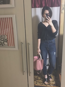 「Balancoire（ブランコアール）のアイテム」を使った、mina.minさん（レディース・155cm）の春コーディネート