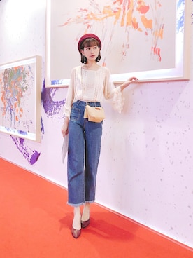 「TAIPEI」｜「アイテム（ハンチング/ベレー帽）」を使った、Taylor Maさん（レディース・163cm）の秋コーディネート