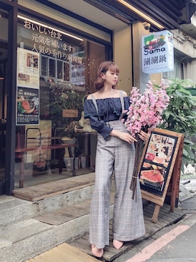 「TAIPEI」｜「アイテム（オールインワン・サロペット）」を使った、Taylor Maさん（レディース・163cm）の春コーディネート