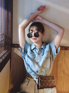 「丹寧」｜Taylor Maさん（レディース・160cm）の夏コーディネート